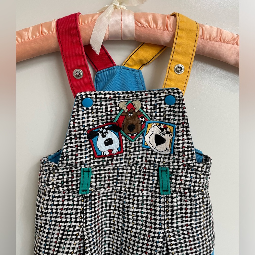 vintage buster brown gingham and emrboidered overralls - Picture 4 of 6